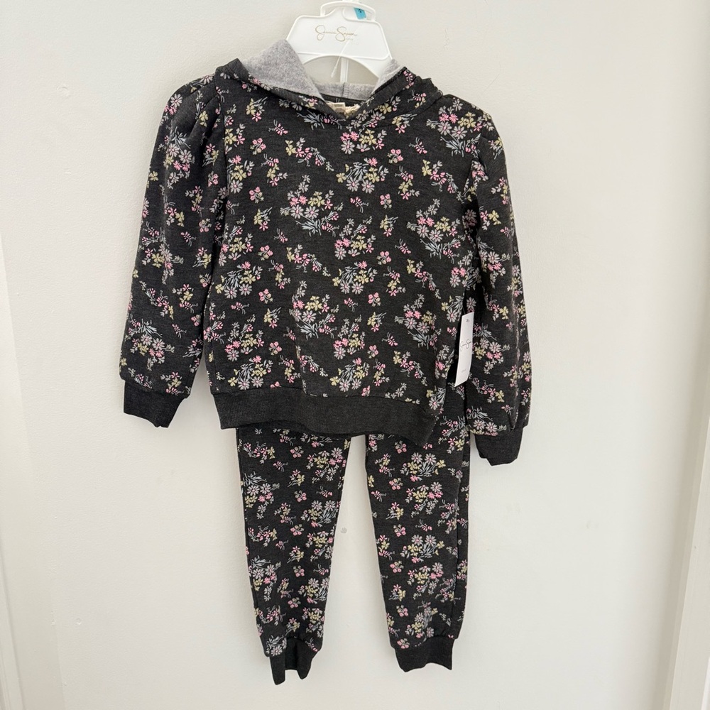 Jessica Simpson Matching Outfit Sweatpants Joggers Sweatshirt Hoodie 5/6 Kids
